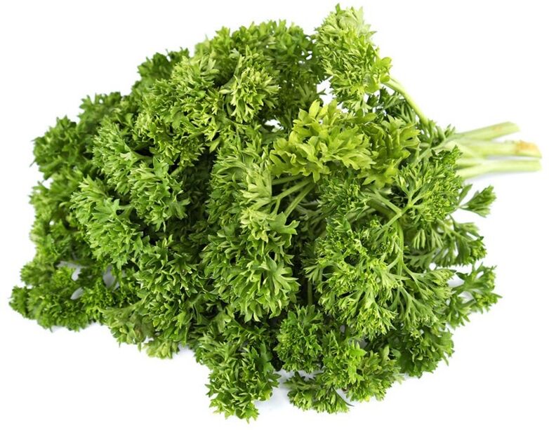Curling parsley in the fight against chronic prostate