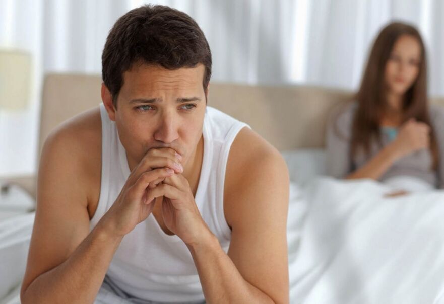 Painful sexual intercourse, deterioration of potency in a person is one of the symptoms of prostatitis