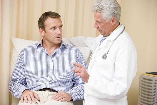patient with prostatitis prescribed by a doctor